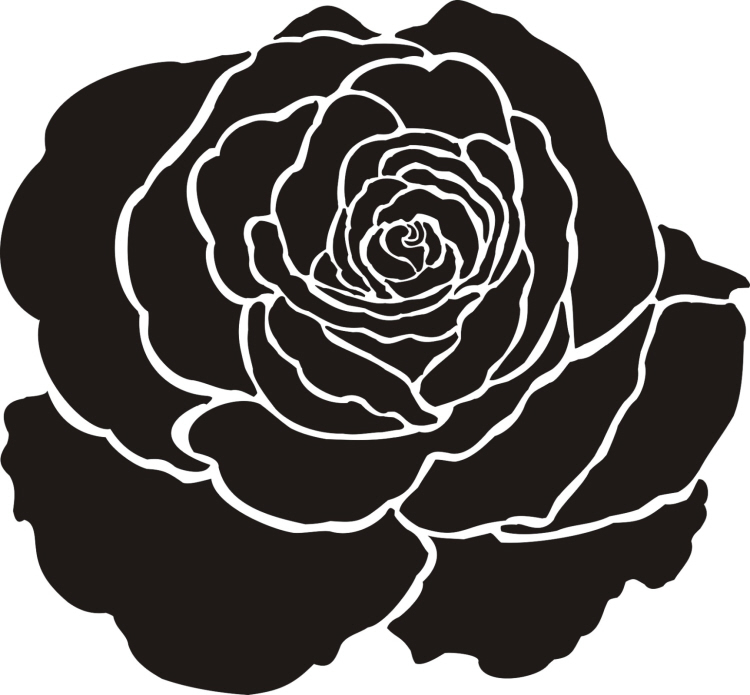 Painting Stencil Large Rose Flower Stencil Walls 