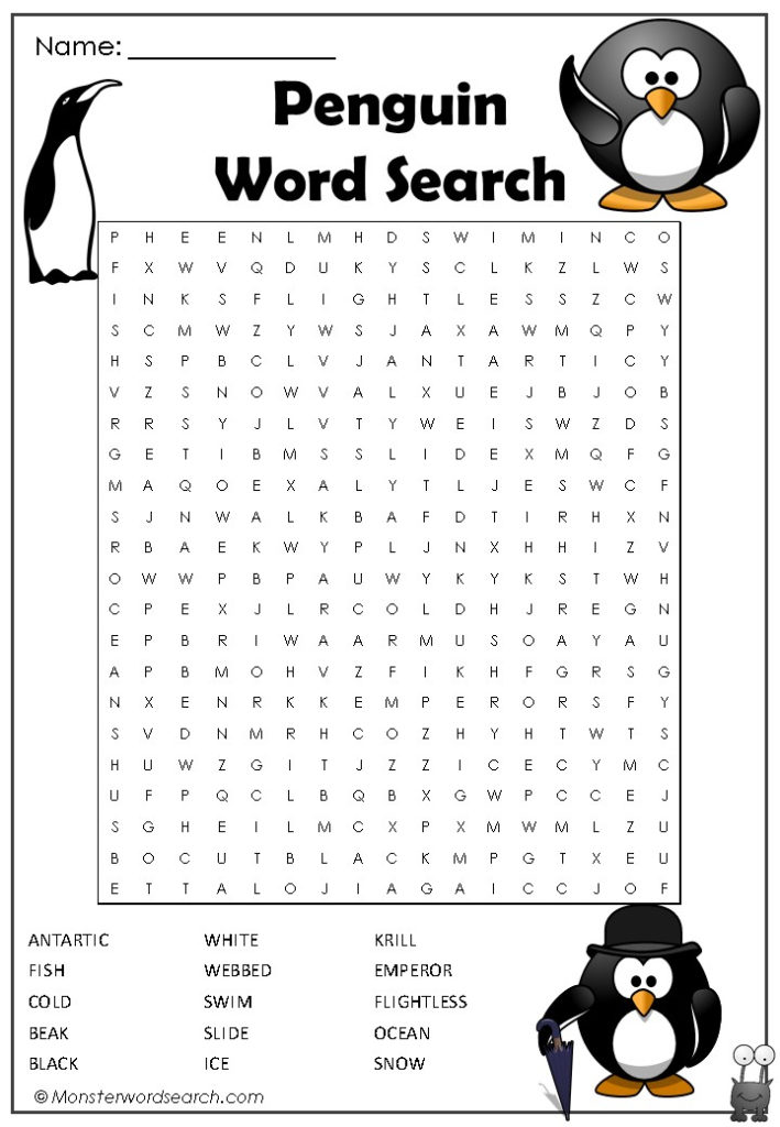 Penguin Word Search Monster Word Search