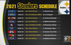 Pittsburgh Steelers Release 2021 NFL Schedule