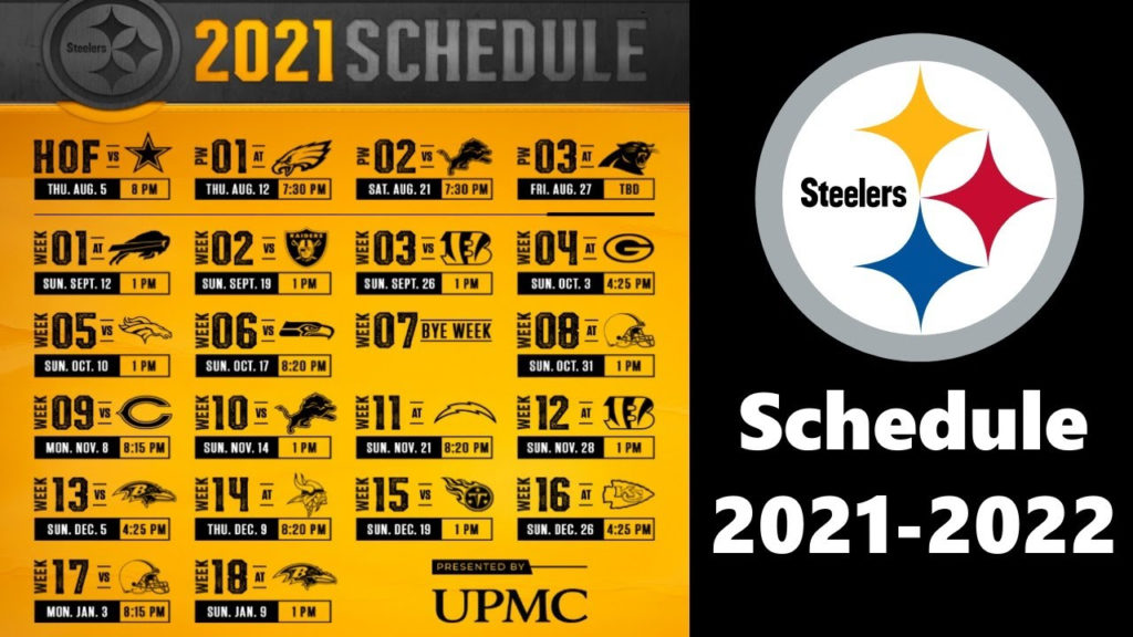 Pittsburgh Steelers Schedule Reaction NFL Season 2021 2022 YouTube