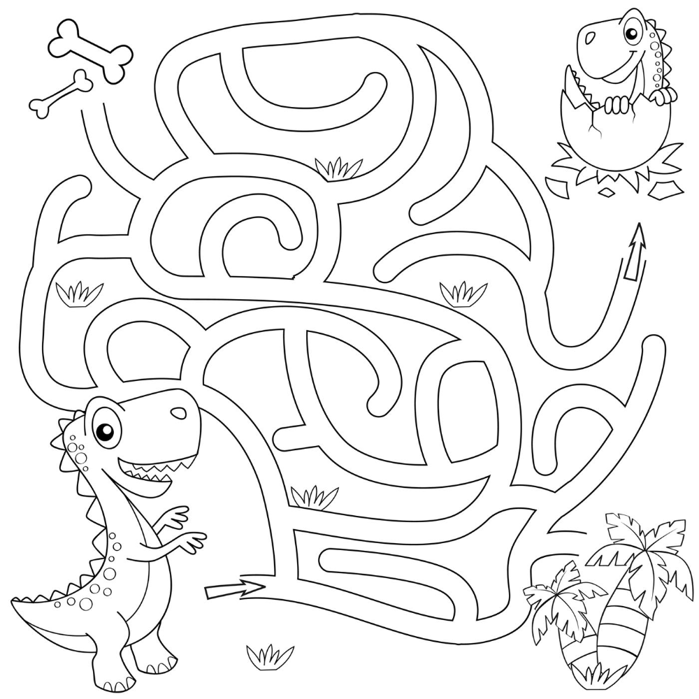 Pln Velikost Obr zku In 2025 Mazes For Kids Printable Dinosaur 