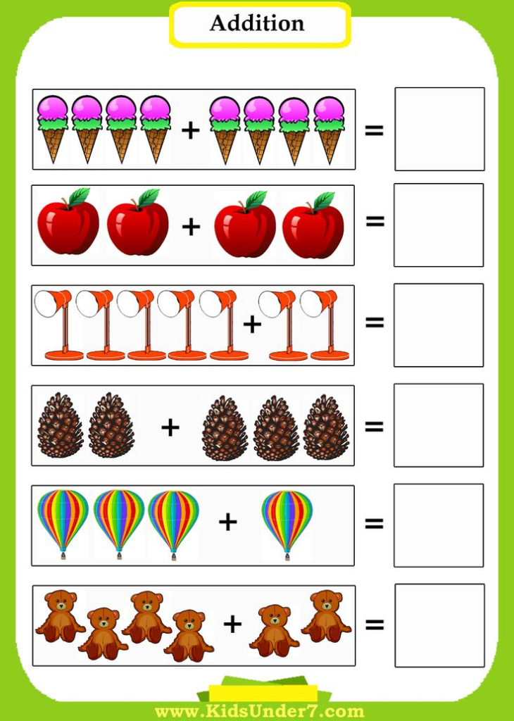 Preschool Math Addition Worksheets Introduce Preschoolers