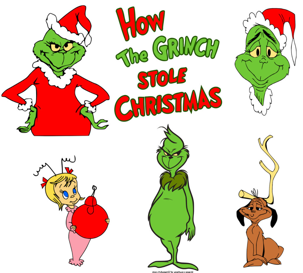 Print Out Grinch Stealing Christmas Lights