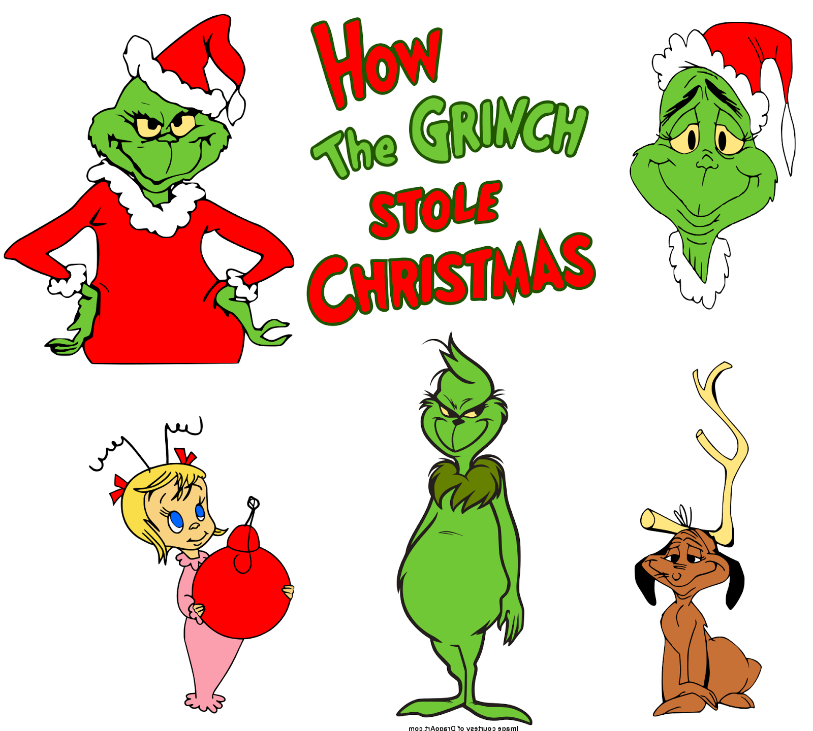 Print Out Grinch Stealing Christmas Lights