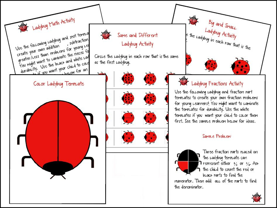 Printable Activities For The Grouchy Ladybug Look We re Learning 