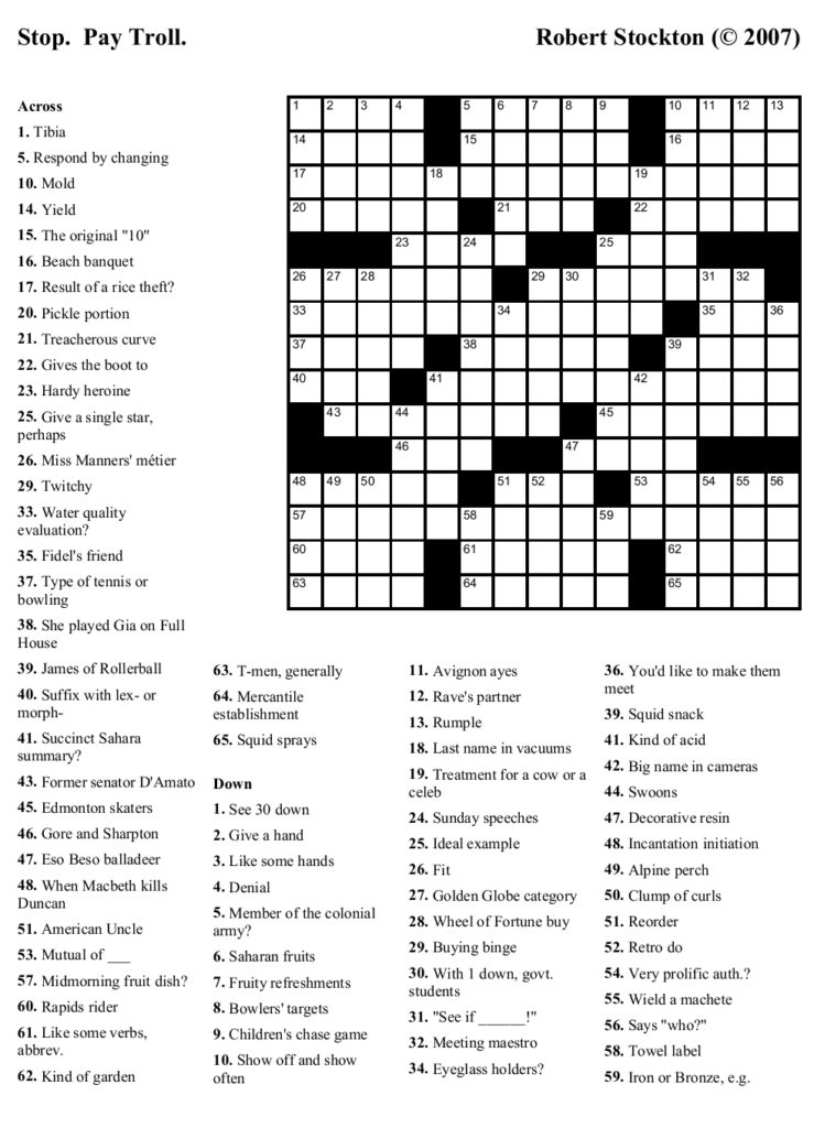 Printable Crossword Puzzles Australia Printable Crossword Puzzles