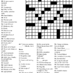 Printable Crossword Puzzles For Adults With Answers Printable