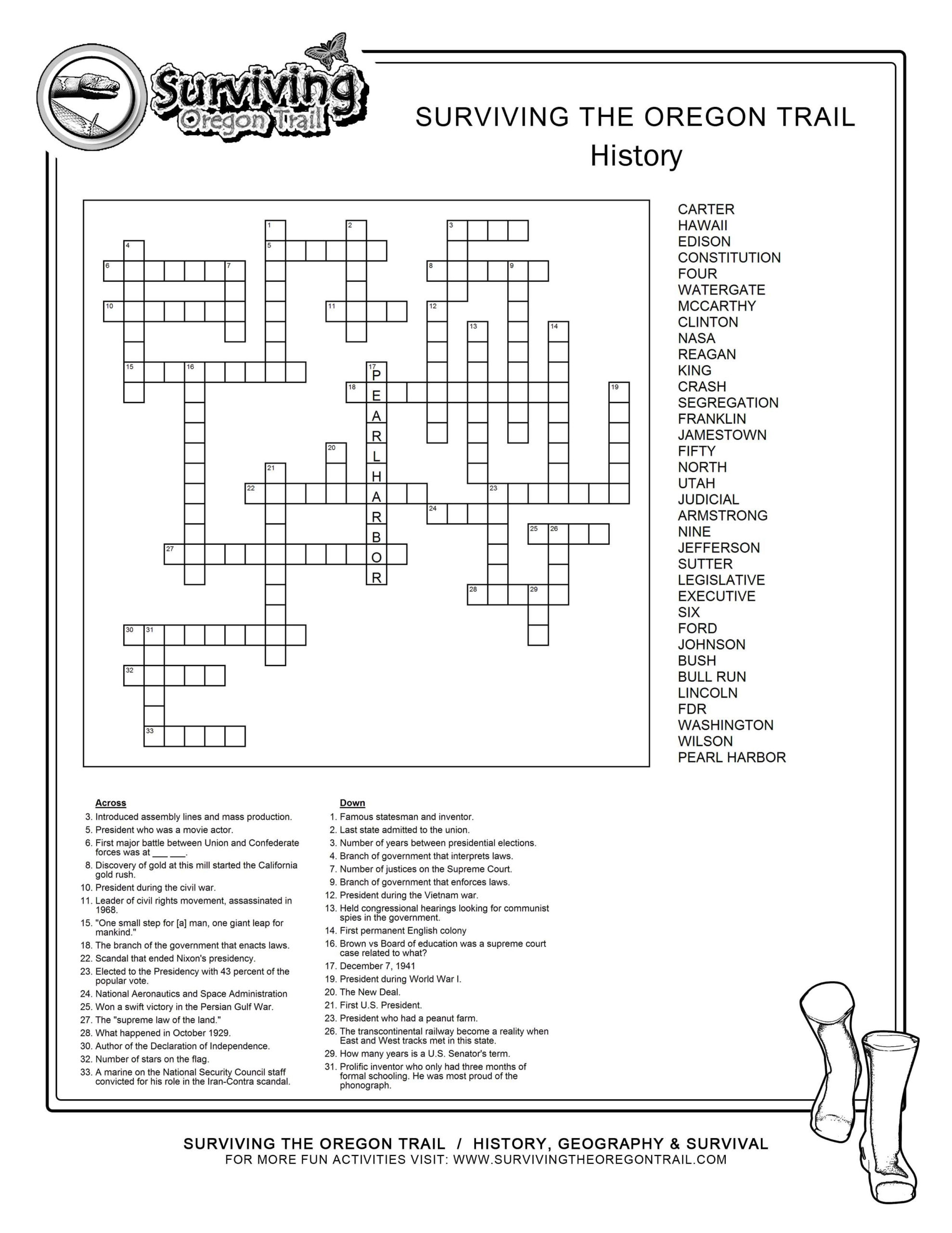 Printable Crosswords For 6Th Grade Printable Crossword Puzzles