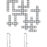 Printable Element Crossword Puzzle And Answers
