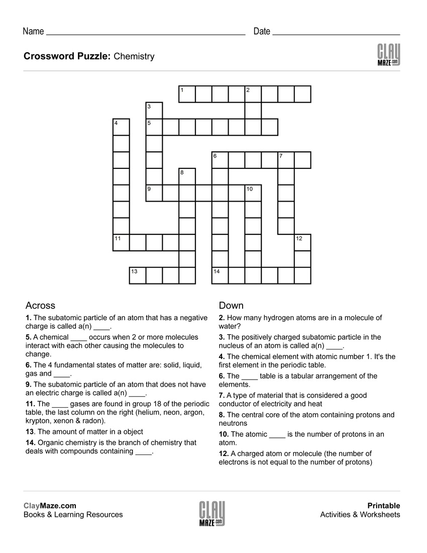 Printable Elementary Crossword Puzzles Printable Crossword Puzzles
