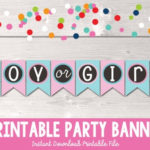 Printable Gender Reveal Party Banner Instant Download Boy Or