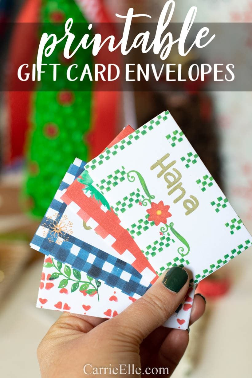 Printable Gift Card Envelopes HolidayswithHappyCards 