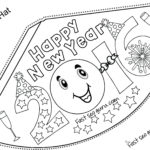 Printable Happy New Year Party Hats Coloring For Kids Kids Printable