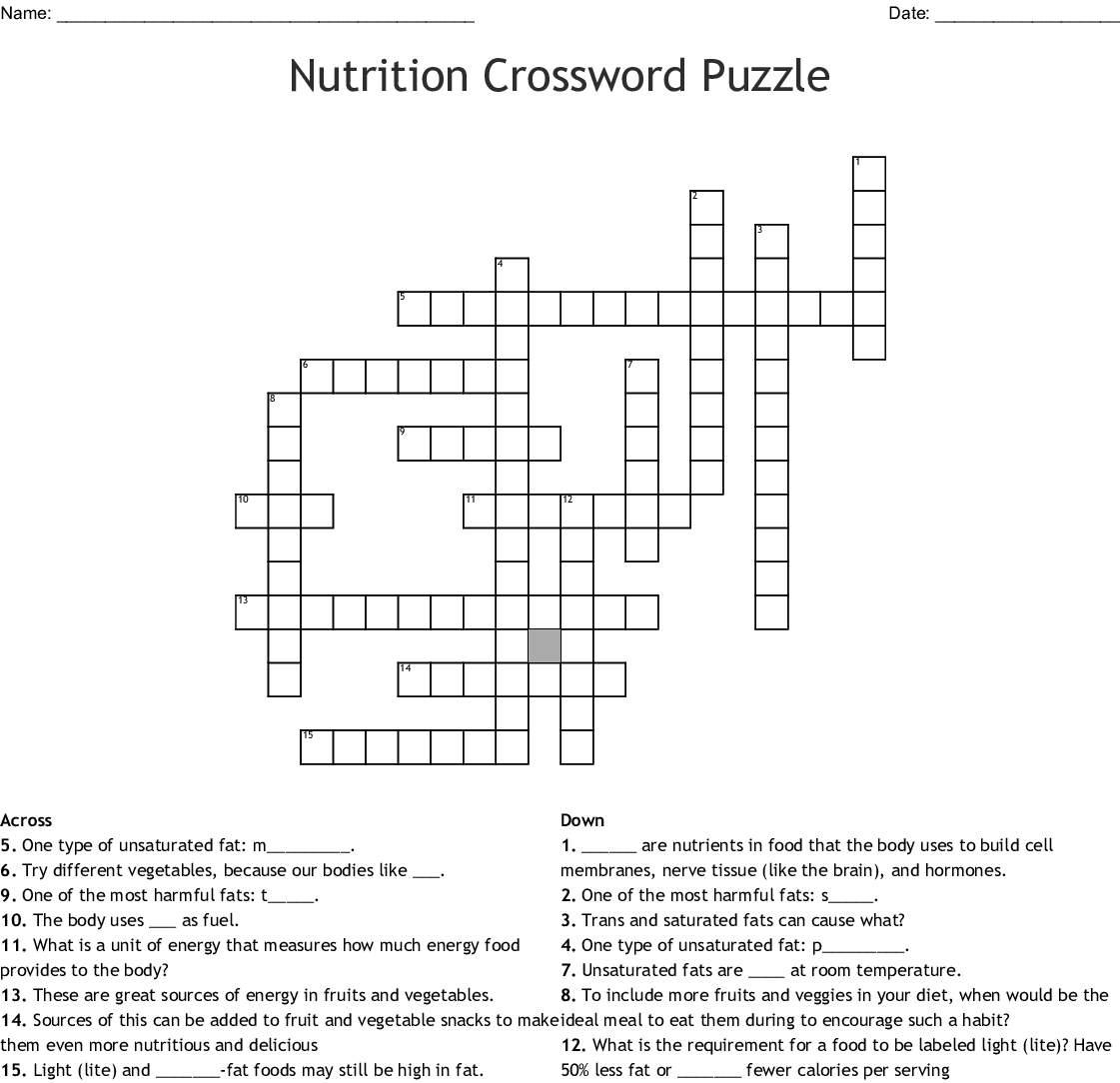 Printable Nutrition Puzzles For Adults Printable 