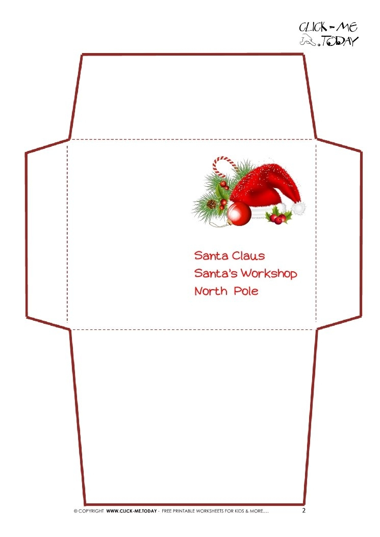 Printable Santa Envelope Free Printable Santa Envelopes North Pole 