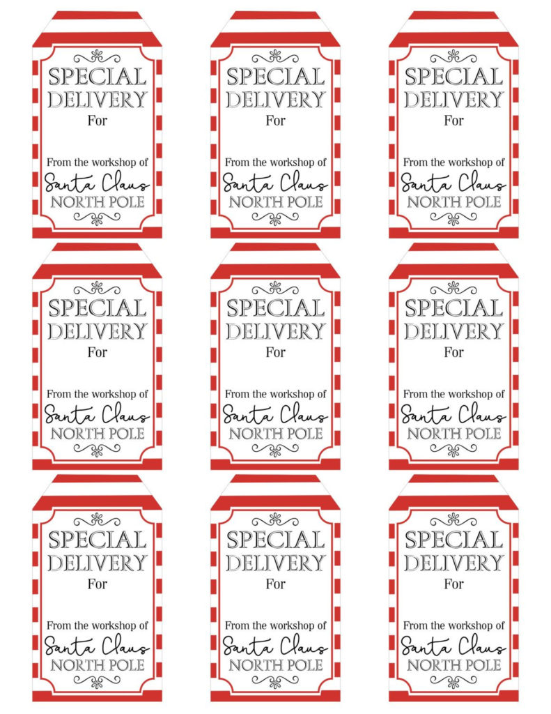 Printable Santa Gift Tags From Santa Tags Holiday Gift Etsy 