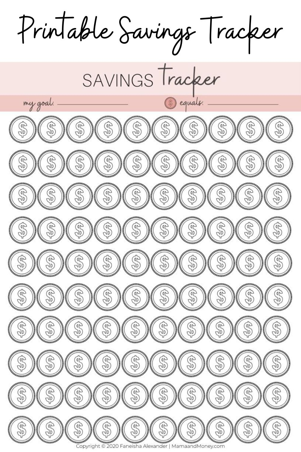 Printable Savings Tracker In 2020 Savings Tracker