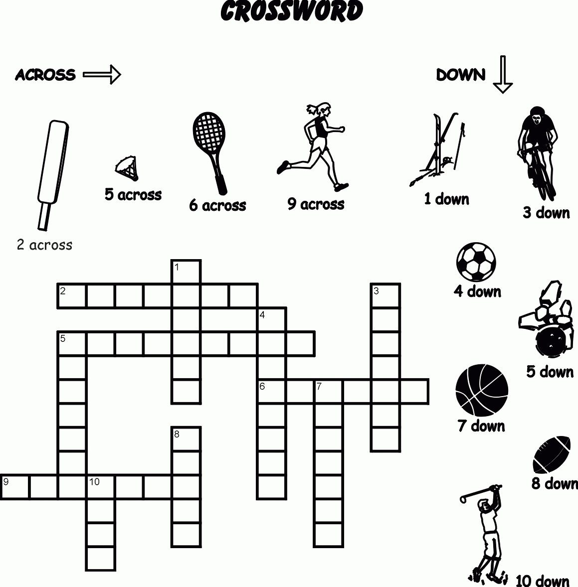 Printable Sports Trivia Crossword Puzzles Printable Crossword Puzzles