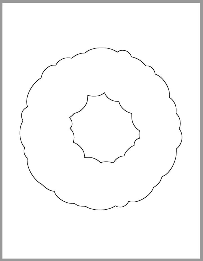 Printable Wreath Template PDF Download Christmas Etsy