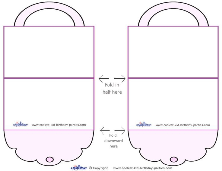 Purse Blank Invites Paper Purse Templates Printable Free Gift Bag 