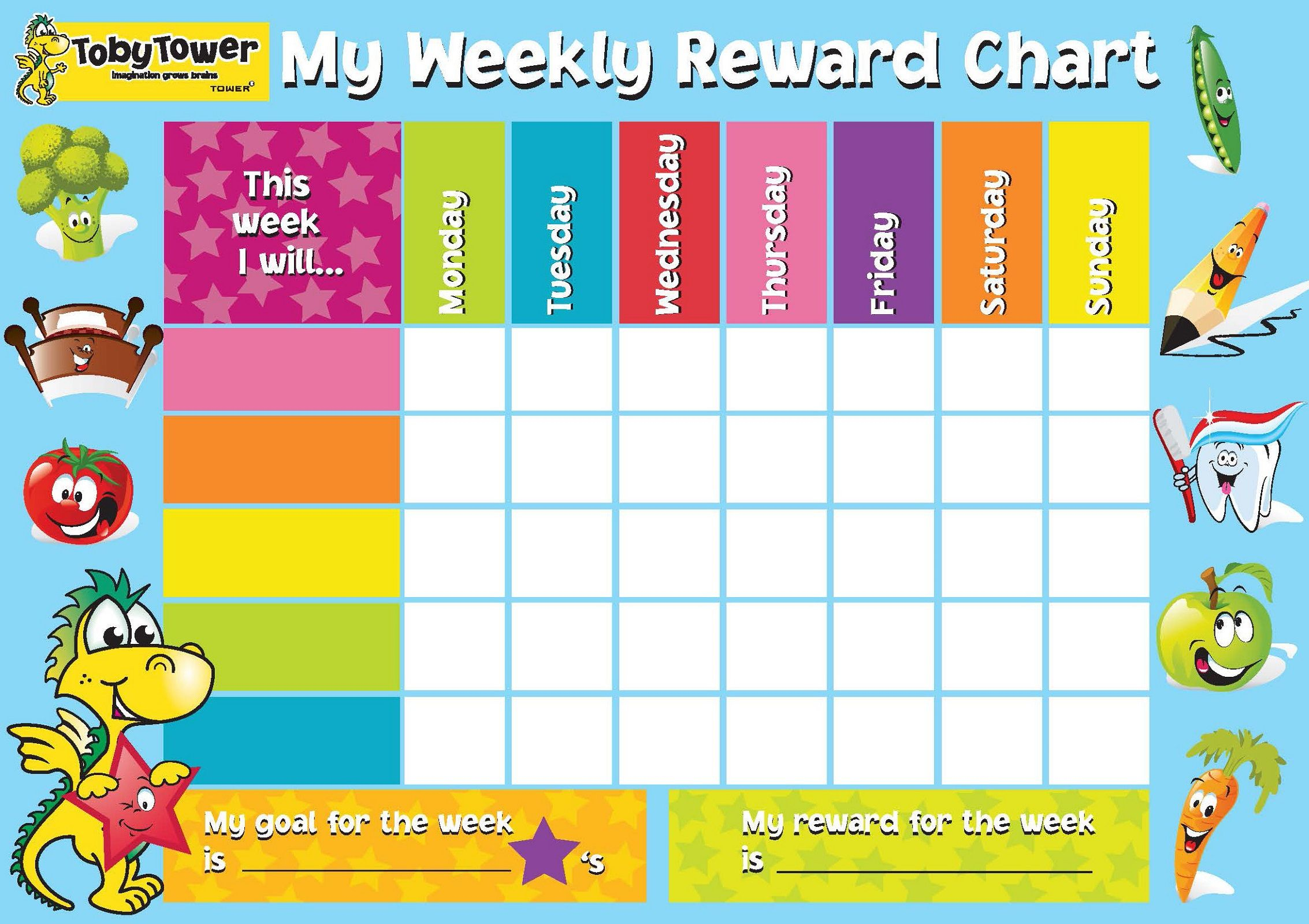 Reward Chart Template For Kids Preschool Reward Chart 