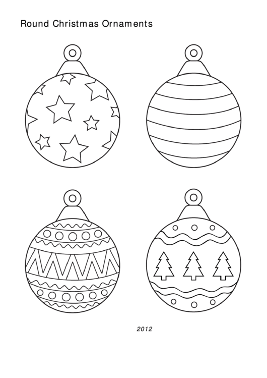 Round Christmas Ornament Templates Printable Pdf Download