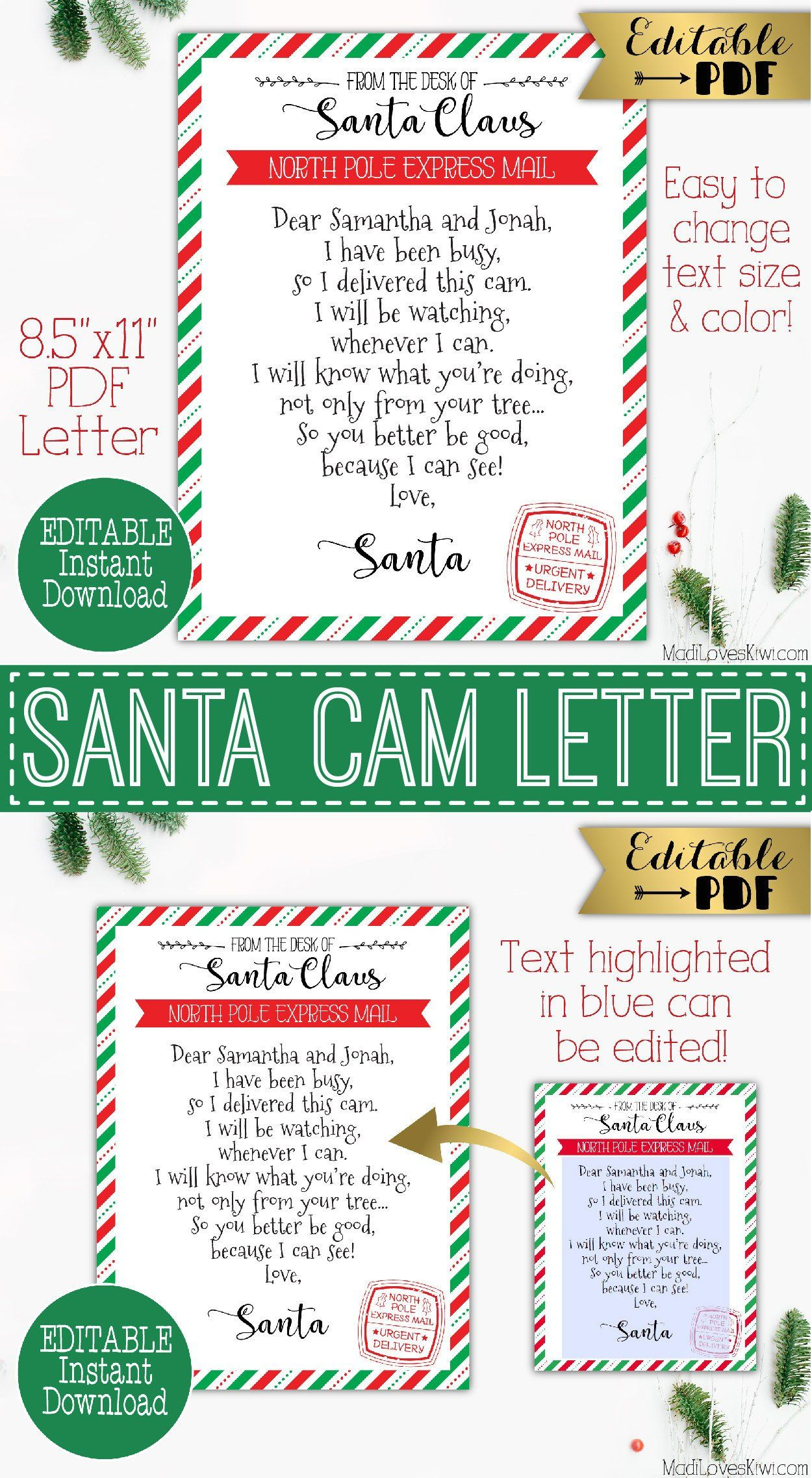 Santa Cam Letter Svg Free Web Lanse