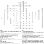 Science Crossword Puzzles Printable With Answers Printable Crossword