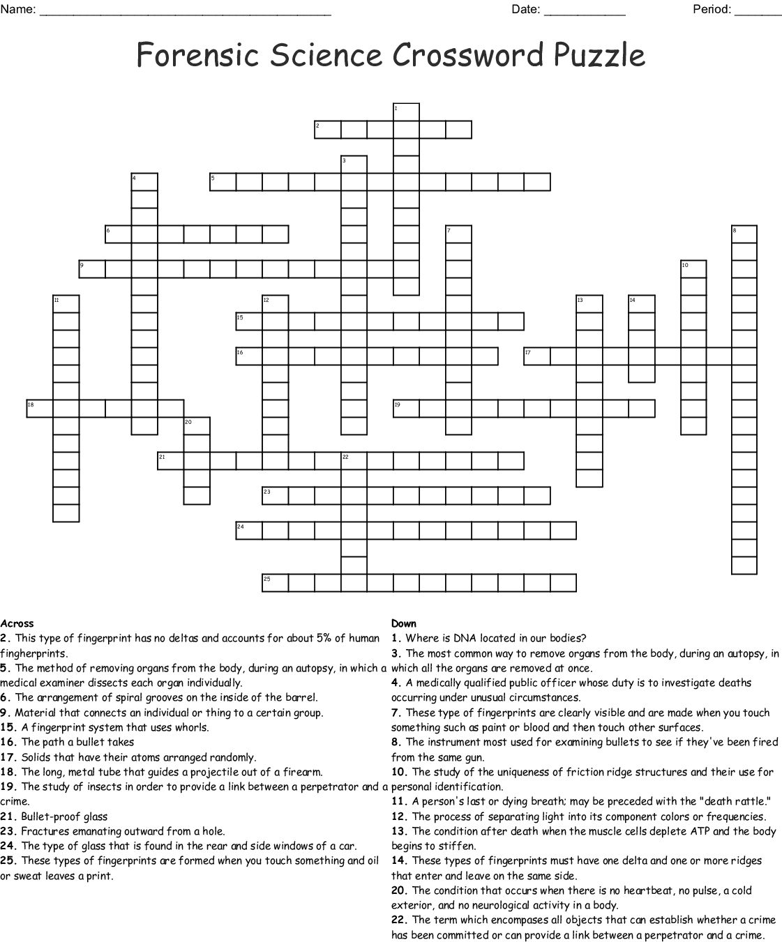 Science Crossword Puzzles Printable With Answers Printable Crossword 