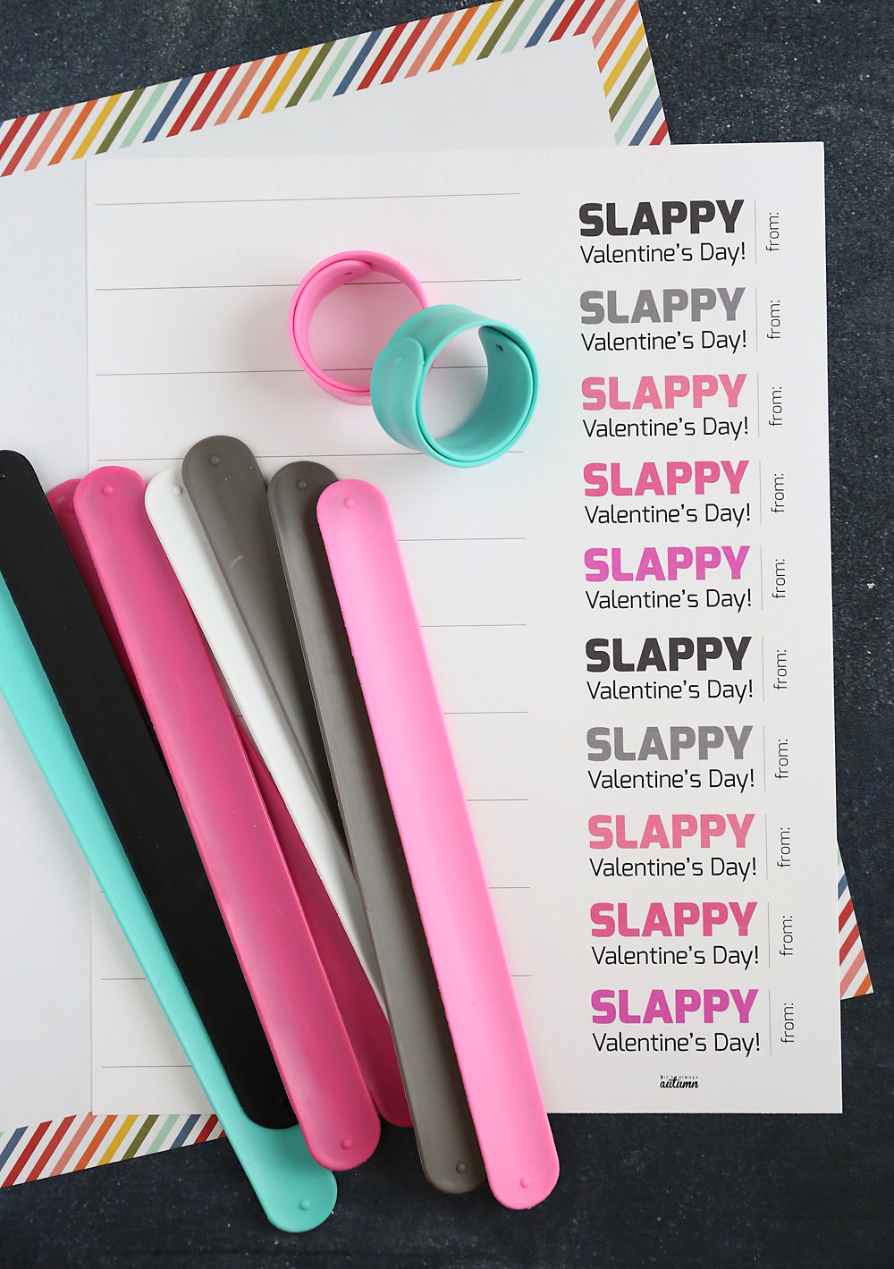 Slap Bracelet Valentines Easy Classroom Valentine Idea 