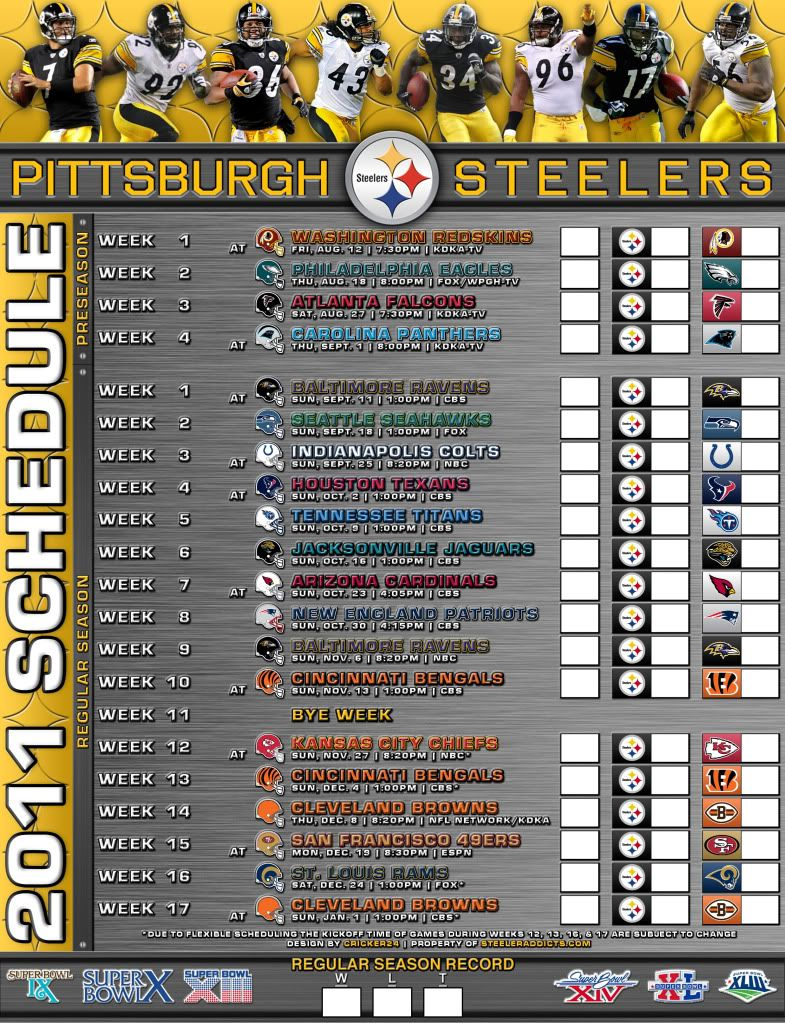 Steelers Schedule U S News In Photos ImageSerenity 