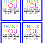 Teacher Appreciation Marker Gift Tag Free Printable