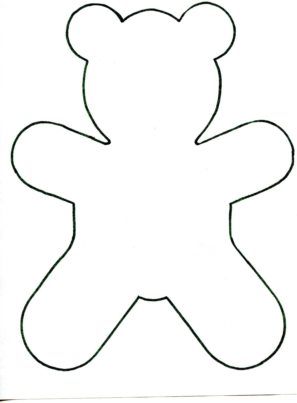 Teddy Bear Template Printable NEO Coloring