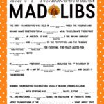 Thanksgiving Mad Libs Printable Game Happiness Is Homemade