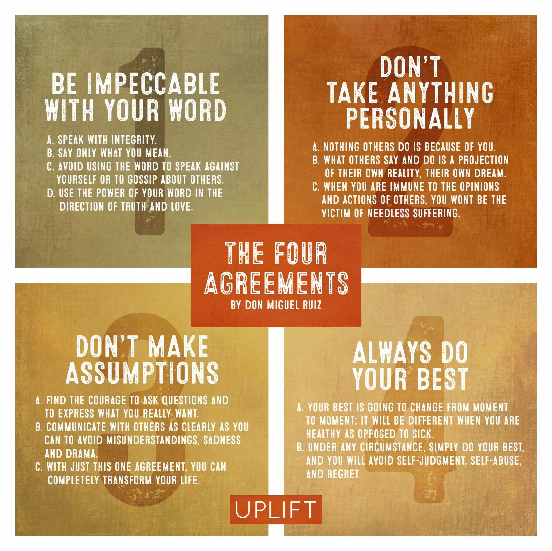 The Four Agreements The Four Agreements Wisdom Quotes Words
