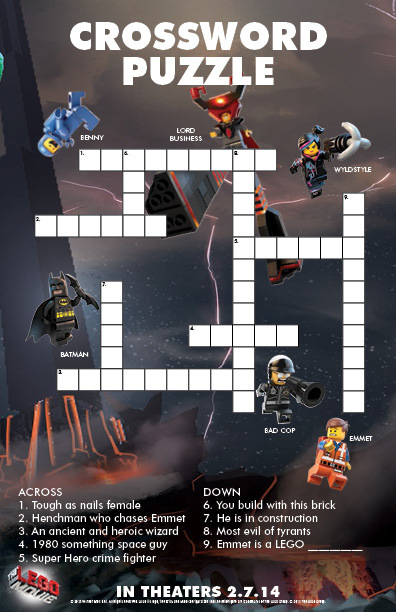 The LEGO R Movie Crossword Free Printable Coloring Pages