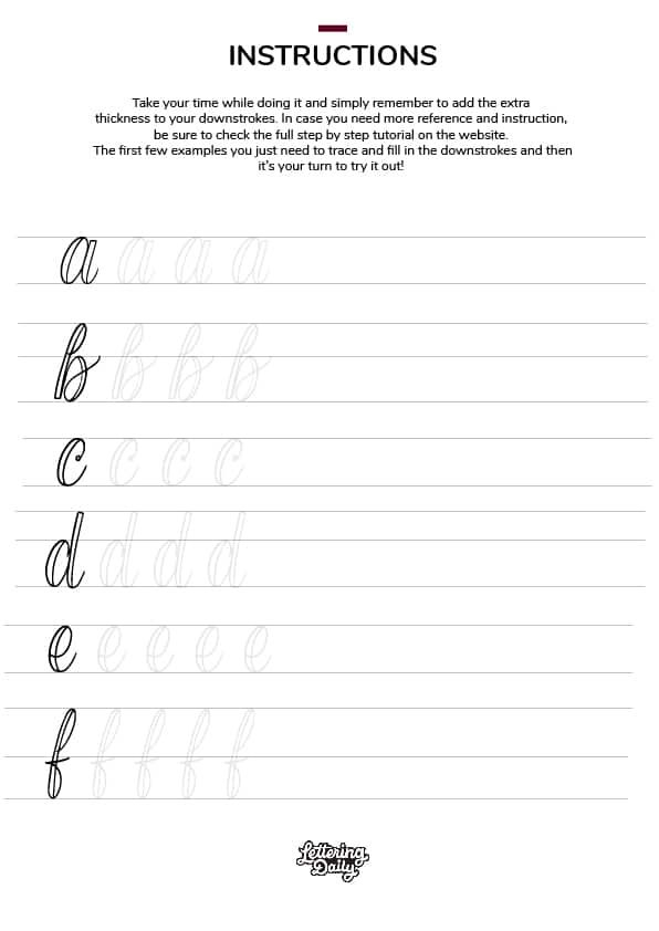 The Lettering Crate Freebies Calligraphy Practice 
