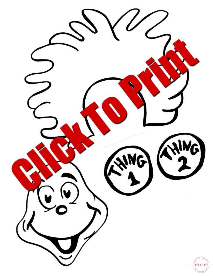 Thing 1 And Thing 2 Puppets Dr Seuss Crafts With Free 