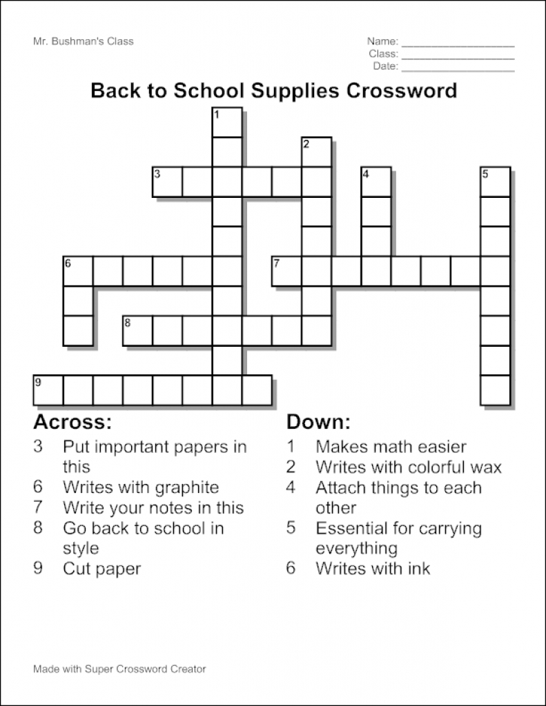 This Harry Potter Characters Crossword Puzzle Was Made At 