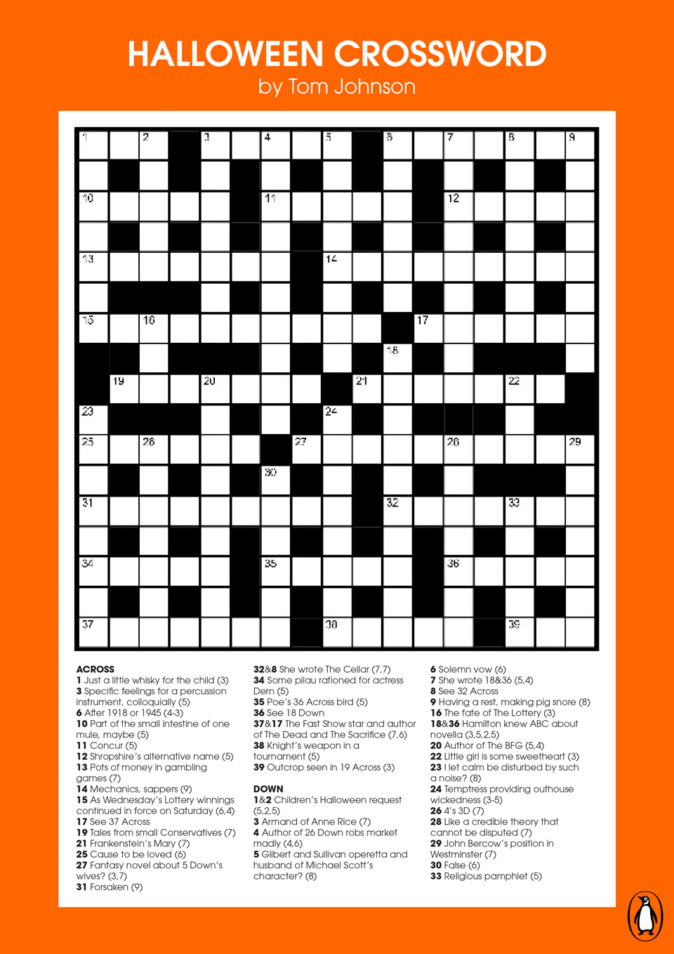 Try The Penguin Halloween Crossword If You Dare