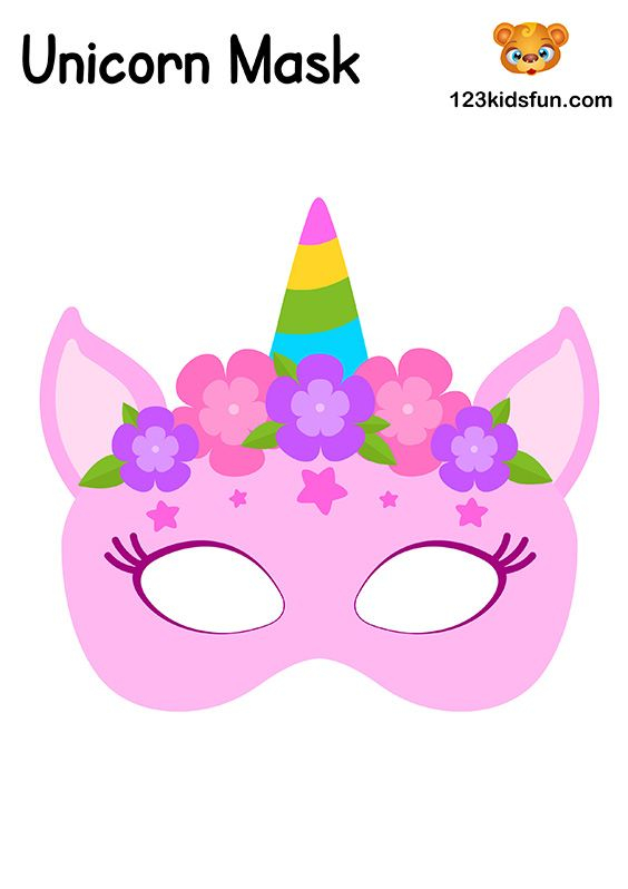 Unicorn Mask Free Printable Mask Template Unicorn Mask 