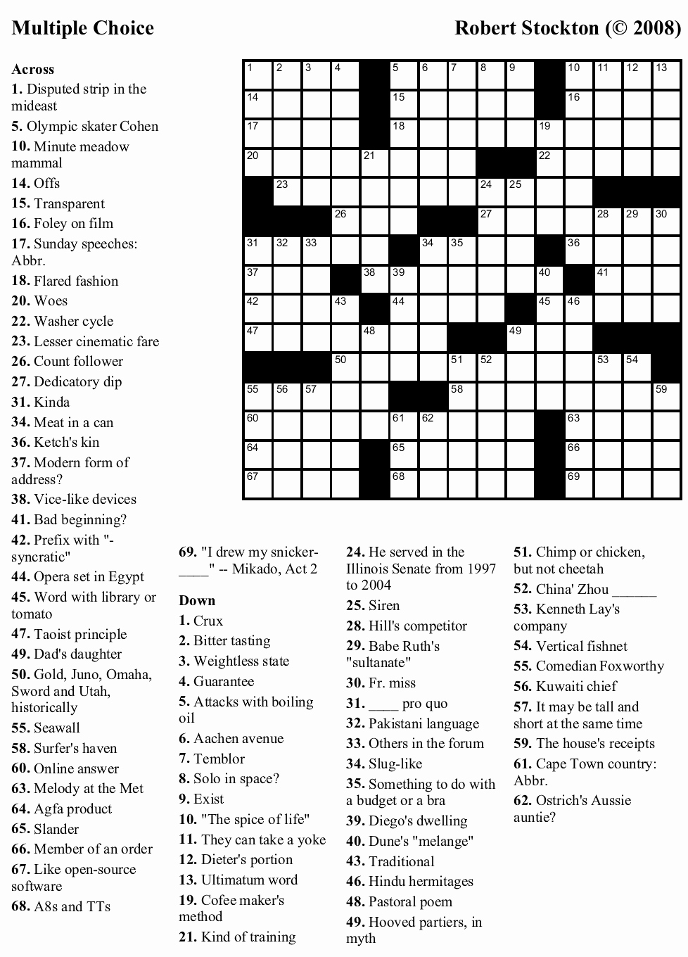 Universal Daily Crossword Puzzle Printable Printable Crossword Puzzles