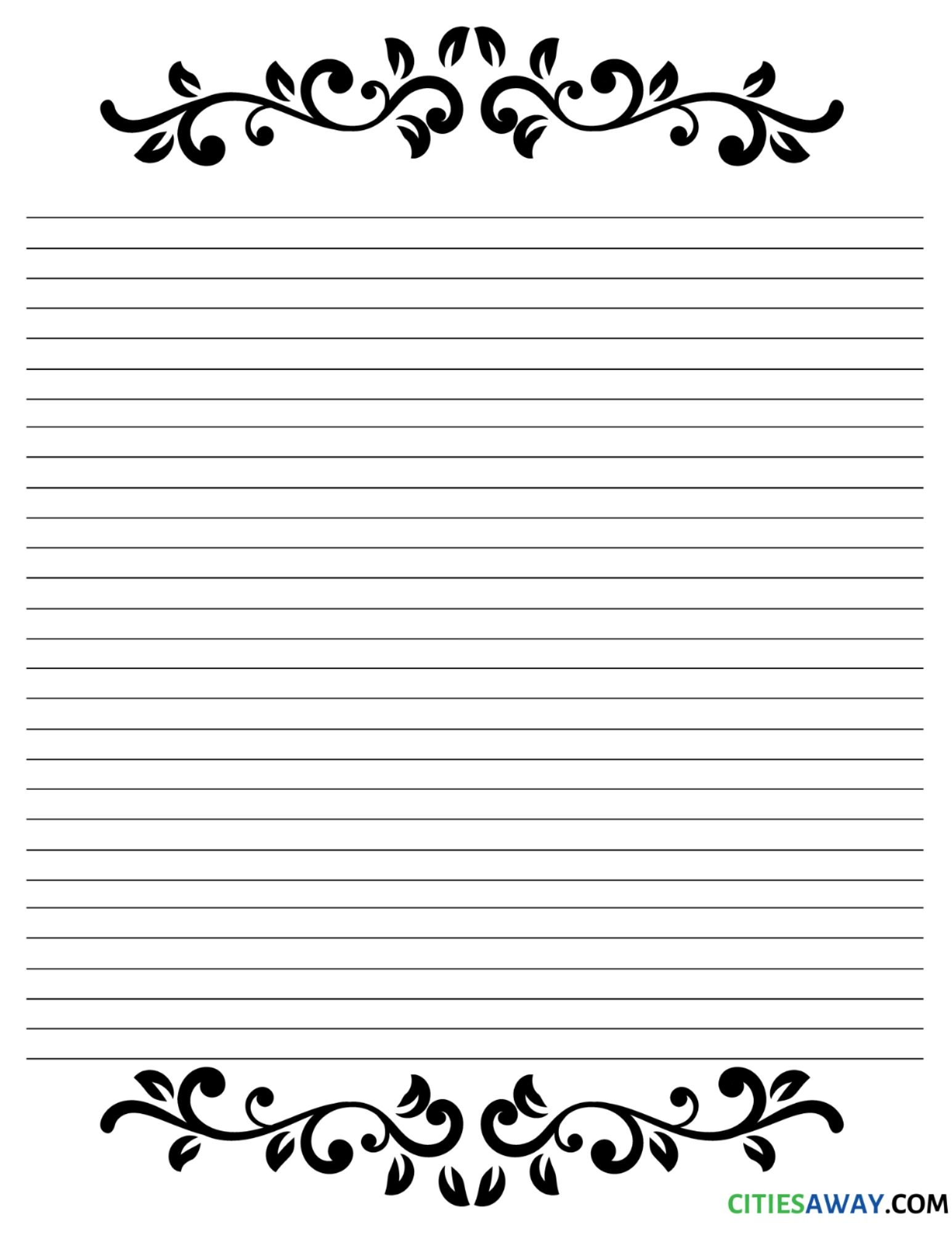 Vintage Black And White Collection Free Printable Stationery Pen Pal 