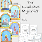 Watercolor Printable Mysteries Of The Rosary Cards Drawn2BCreative