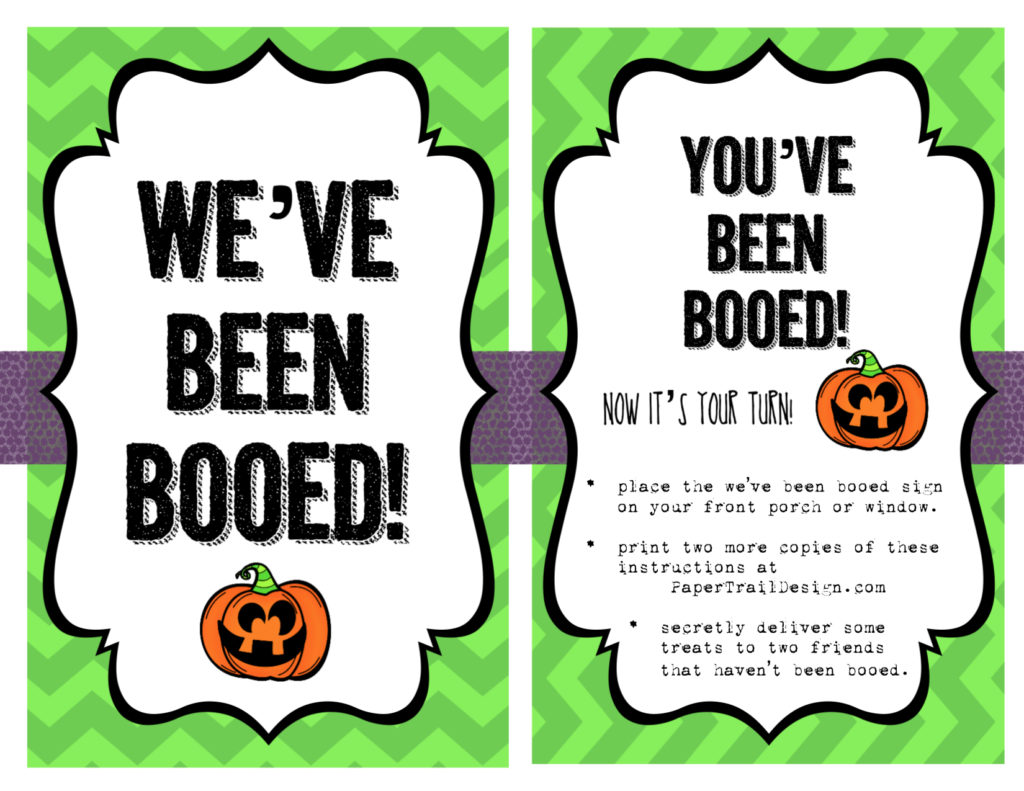 We Ve Been Booed Free Printable Paper Trail Design