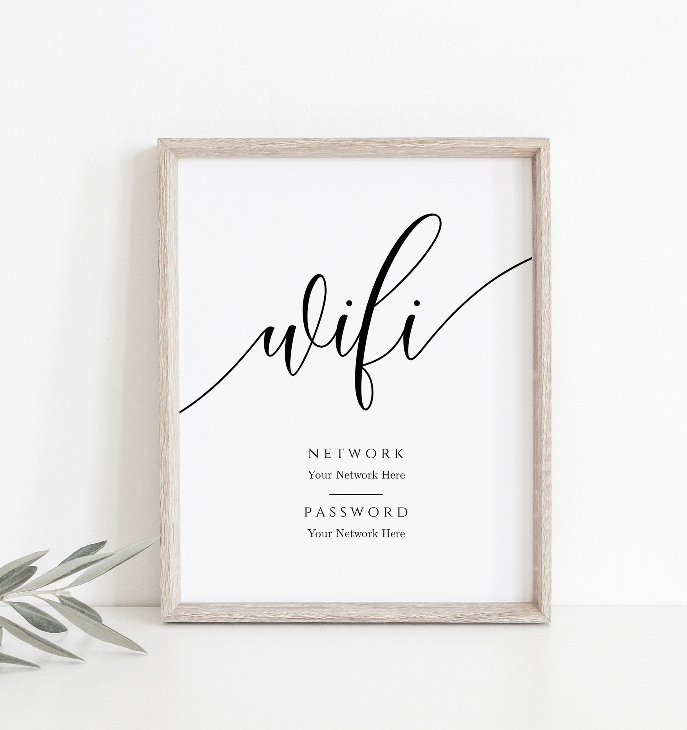 WiFi Password Sign Printable Editable WiFi Sign Template Etsy In 2025 