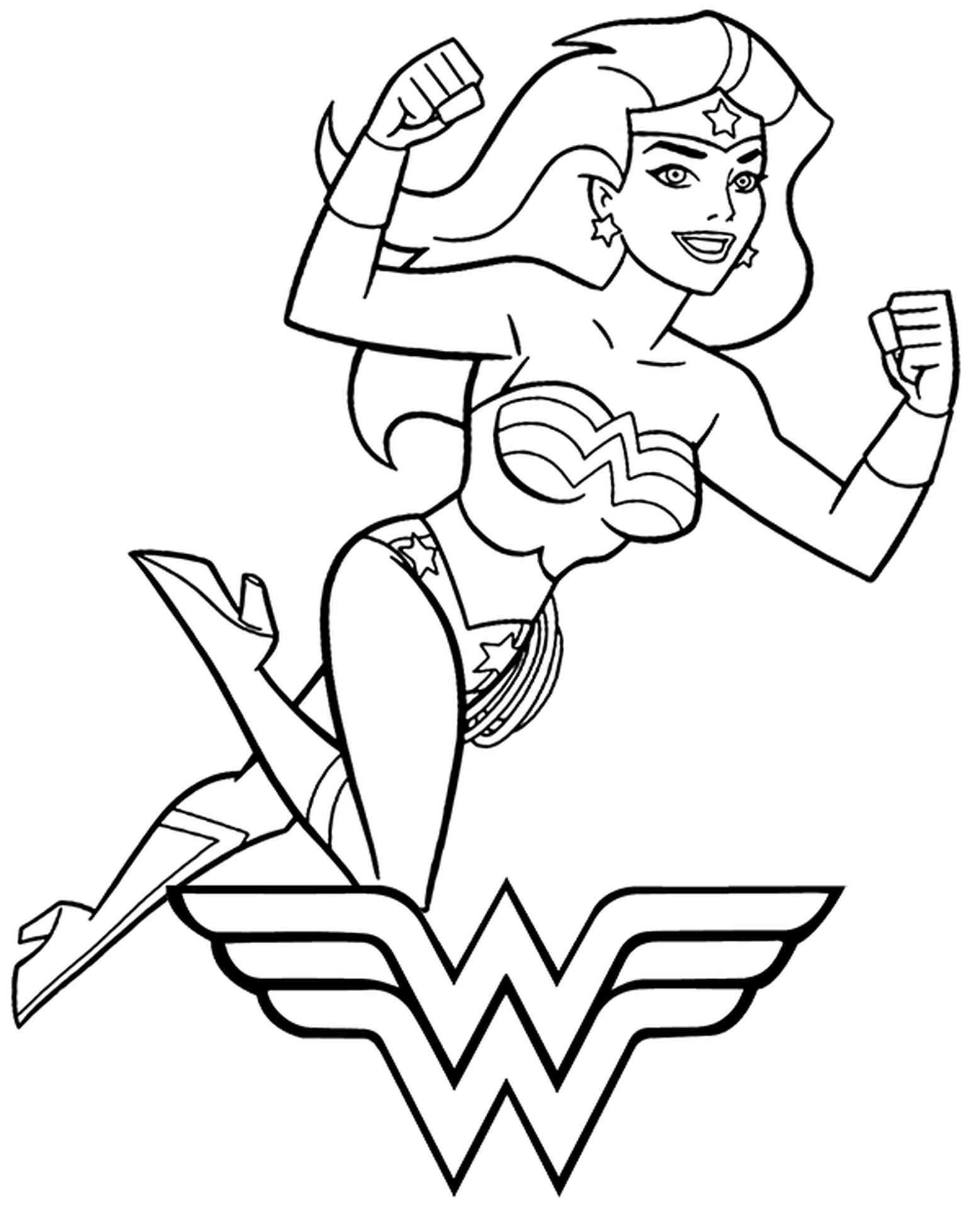 Wonder Woman Coloring Page To Print And Download