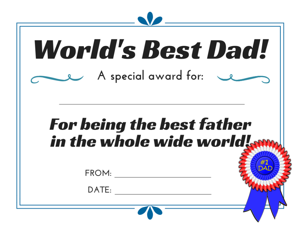 World s Best Dad 3 Free Printable Certificates For Father s Day This 