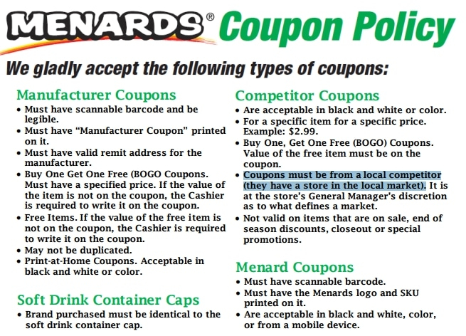 Menards Discount Codes