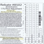 Menards 11 Price Adjustment Rebate 8502 Purchases 9 29 Printable    Menards Rebate Form 11 Off